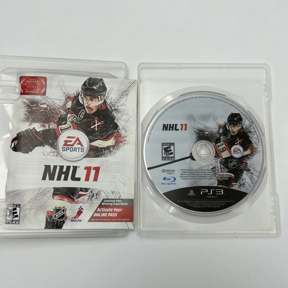NHL 11 & NHL 12 (Sony PlayStation 3, 2011) PS3 - Lot of 2 Games - with Manual